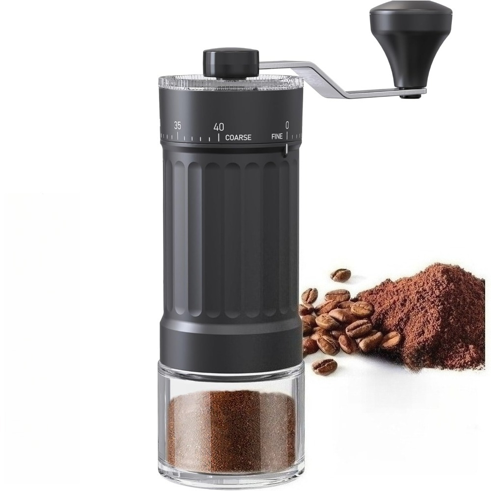 French Press Coffee Maker - Macinacaffè manuale con 40 regolazioni esterne