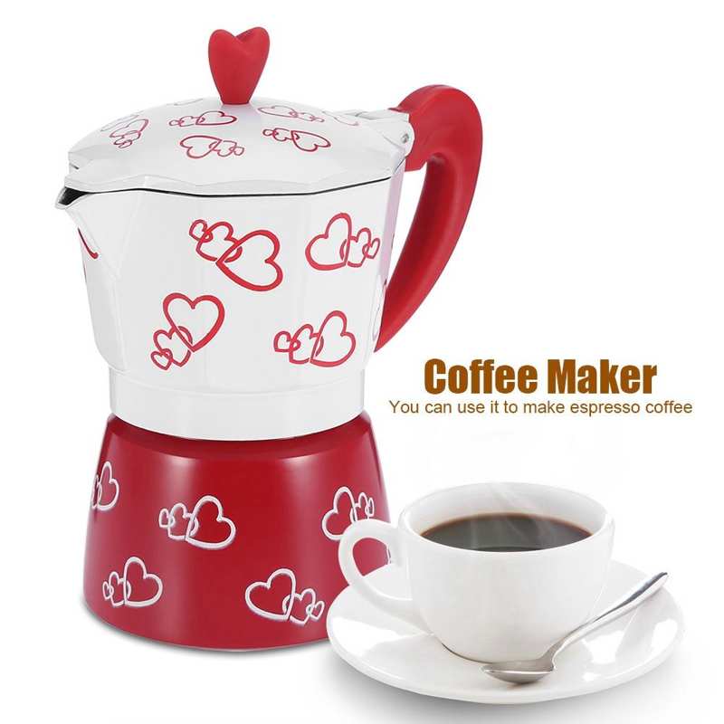 French Press Coffee Maker - Caffettiera in alluminio di tipo italiano,