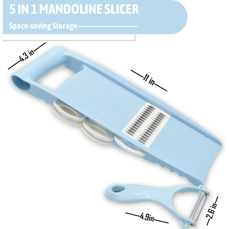 Kitchen Gadgets Useful - NUOVO Tritaverdure Multifunzionale, Affettaverdure in Acciaio