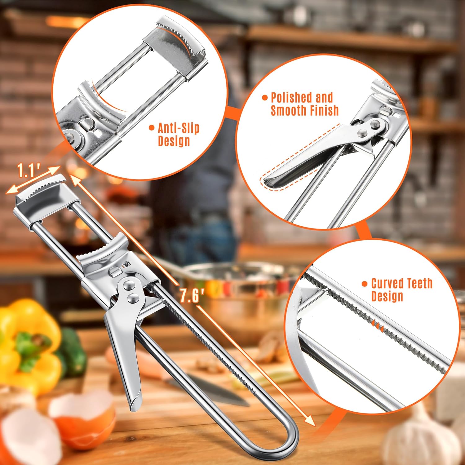 Apriscatole regolabile in acci - Kitchen Gadgets Men recensione e prezzo