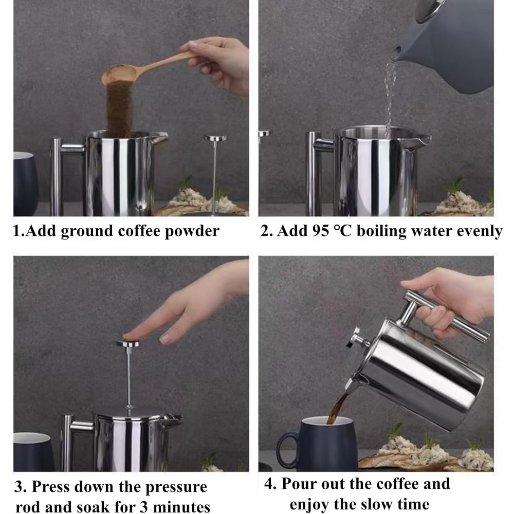 Caffettiera French Press, in a - French Press Coffee Maker recensione e prezzo